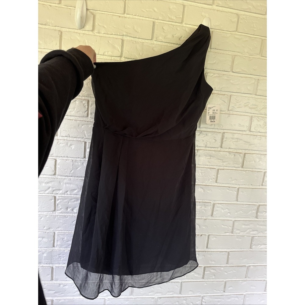 Davids Bridal NWT Women Size 16 One-Shoulder Black Formal Dress